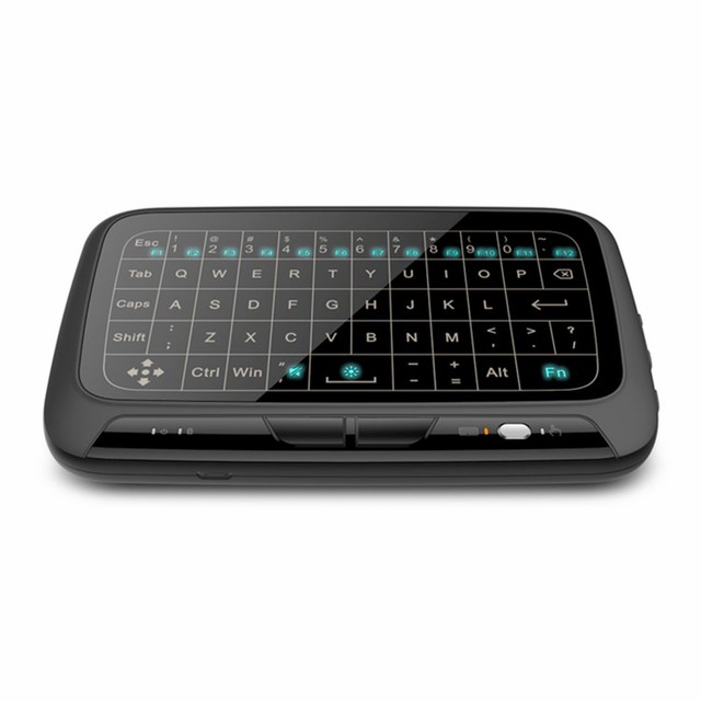 2.4G Wireless Backlit Mini Keyboard with Full Screen Touchpad Built-in Rechargeable Lithium Battery