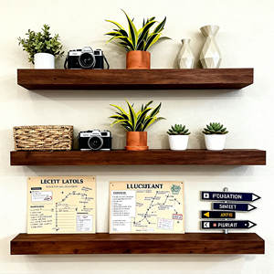 أرفف خشبية عائمة للجدران ، ريفية من أجل الجدار-أرفف خشبية مصنوعة يدويًا للحمام والمطبخ وغرفة المعيشة - Product Image 2