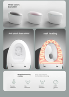 Cuvette de toilette intelligente innovante avec lumière nocturne, économie d'énergie, bidet intelligent pour maison connectée et immobilier intelligent