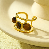 Bague de mariage pour femme Fanke en acier inoxydable, best-seller, de niche, haut de gamme, multicolore turquoise, style simple et épuré