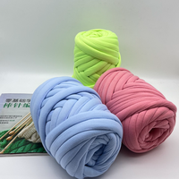 Fil pour gros noeud tressé jeter couverture Tube lavable fil géant volumineux Hoyia bras tricot bricolage, doux Extra coton asie DTY