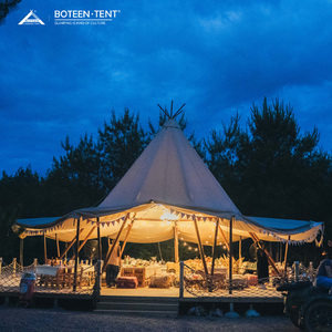 Недорогая большая индийская палатка-шатер из брезента, водонепроницаемая, ветроустойчивая, быстрораскладывающаяся, для кемпинга, ресторанов, баров, свадеб и вечеринок - Product Image 2