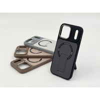 Casing HP Ramah Kulit dengan Penyangga, Promo Panas untuk iPhone 17 Pro Max, Pelindung Anti Benturan Magnetik untuk iPhone 16 15 14 13 12