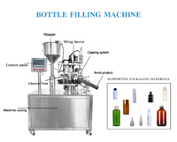 Machine de remplissage et de bouchage semi-automatique pour flacons de parfum liquides roll-on 2 en 1, petite machine de remplissage et de bouchage de bouteilles en verre