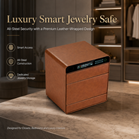 Coffre-fort biométrique à empreintes digitales pour bijoux, montres, argent liquide avec batterie rechargeable et chargement USB-C