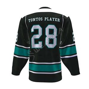 Vente en gros de maillots de hockey sur glace avec logo d'équipe personnalisé, motifs de couture, sublimés, uniformes de hockey sur glace en polyester - Product Image 4