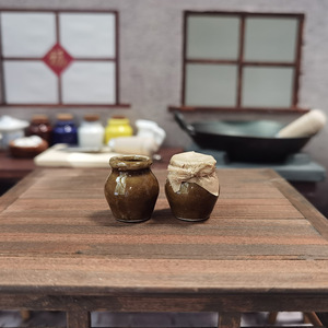 Rongshang mini pot de <span class=keywords><strong>cornichon</strong></span> en céramique petite cuisine nourriture <span class=keywords><strong>maison</strong></span> de jeu jouets modèle miniature - Product Image 4