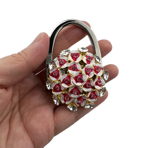 Ganchos para <span class=keywords><strong>Bolsos</strong></span> de Moda Personalizados con su Logotipo, Ganchos Plegables para <span class=keywords><strong>Bolsos</strong></span> de Mano para Mesa, Diseño de Flores Plateadas, Regalos Promocionales - Product Image 5