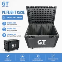Glory Truss Black Waterproof Plastic Carry PE Flight Toolbox Storage Protective Case Hard Case with Wheels