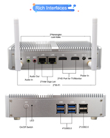 OEM Mini PC N3150 Win 10 Système Barebone Fanless Micro Ordinateur I ntel C-eleron N3150/N3700 4K HTPC Nettop BOÎTE de TÉLÉVISION Intelligente