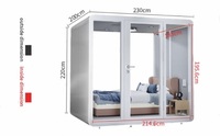 Studio moderne privé musique maison réunion salle d'étude flux en direct cabine insonorisée bureau acoustique salon pods