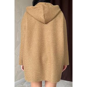 Chaqueta Parka de Felpa con Capucha y Emblema de Visón para Mujer, Venta al Por Mayor - Product Image 1