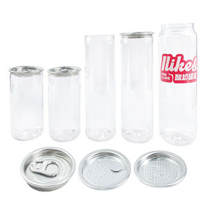 Lattina in PET Personalizzata con Coperchio per Bevande in Lattina Barattolo Sigillato Trasparente per Birra, Soda e Bevande da 250ml, 330ml, 375ml, 500ml - Product Image 2