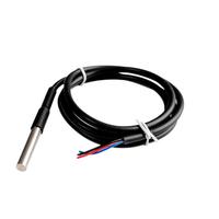 DS18B20 Temperature Sensor Module Kit Waterproof 100CM Digital Sensor Cable Stainless Steel Probe Terminal Adapter