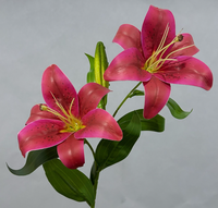 Premium 3D Seiden-Weiche Künstliche Lilien Realistische Moderne Heim- und Hochzeitsdekoration Hochwertige Umweltfreundliche Muttertags-Blumen