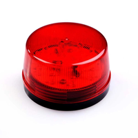 Luz Estroboscópica LED de 12V para Alarma de Seguridad, Sirena de Advertencia con Luz Intermitente Azul y Roja