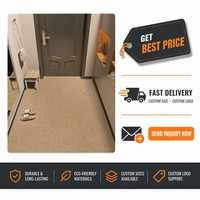 Tapis de zone durable à boucles, aspect sisal, couleur kaki, tapis moderne minimaliste pour entrée, tapis antidérapant pour zones à fort trafic