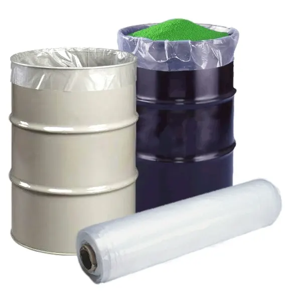 रसायन के लिए फैक्टरी पारदर्शी प्लास्टिक एलडीपीई राउंड बॉटम ड्रम लाइनर बैरल लाइनर