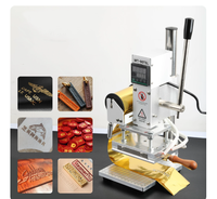 Mini machine à estamper à chaud manuelle pour dorure et gaufrage de logo personnalisable sur PVC, papier et cuir, avec fente en T