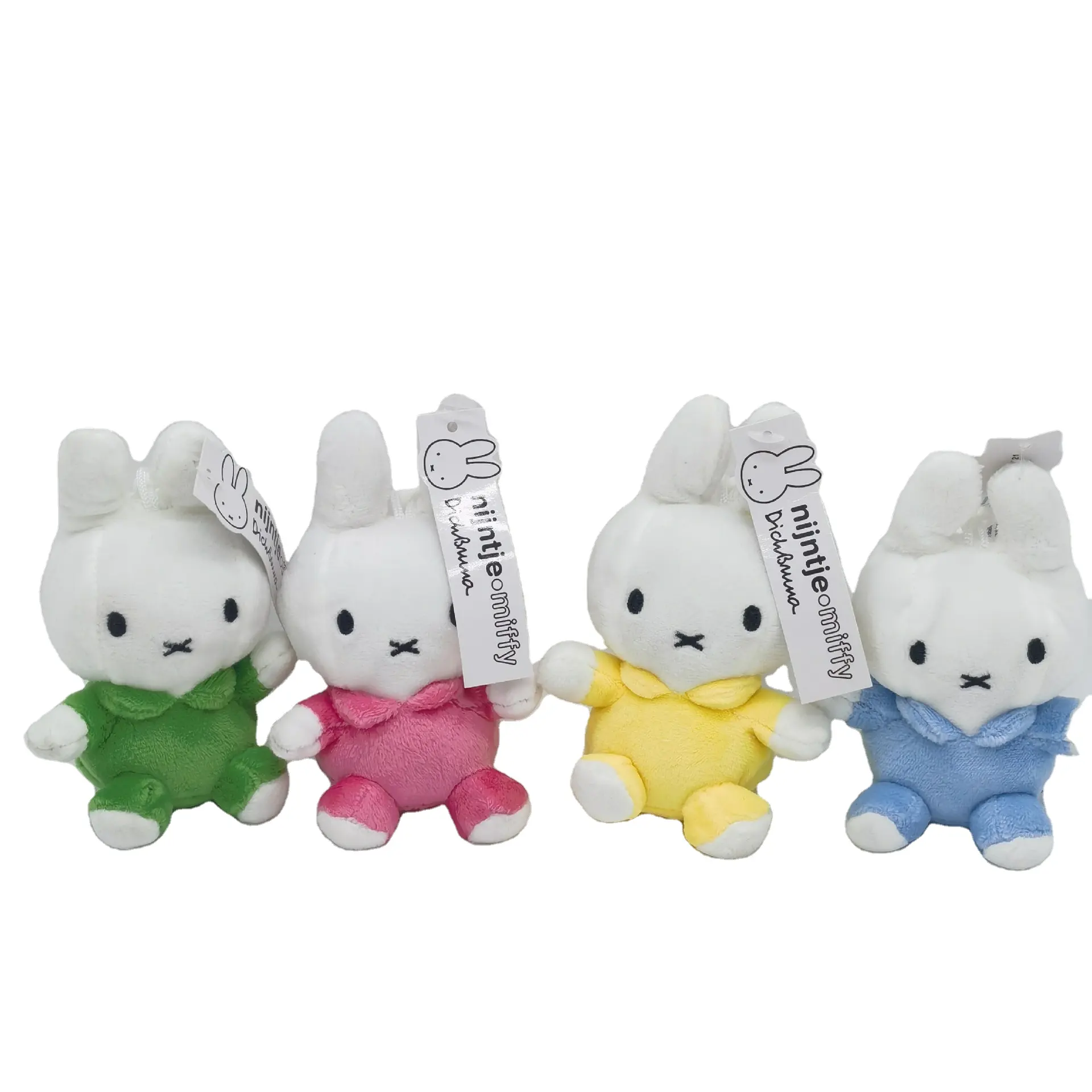 10cm lindo Miffys juguete de peluche Kawaii muñeca suave estilo Popular conejo Animal llavero Anime dibujos animados juguete de peluche regalo