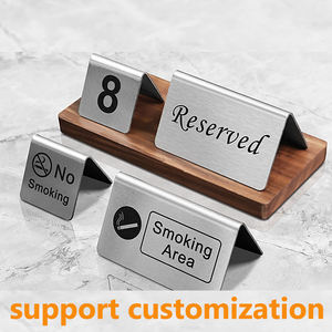 Chine luxe restaurant hôtel approvisionnement en acier inoxydable réservation arabe réservé table signe - Product Image 4