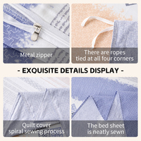 Parure de lit 4 pièces personnalisée en coton 100% pour fabricants, tailles King, Queen et Full – Vente en gros