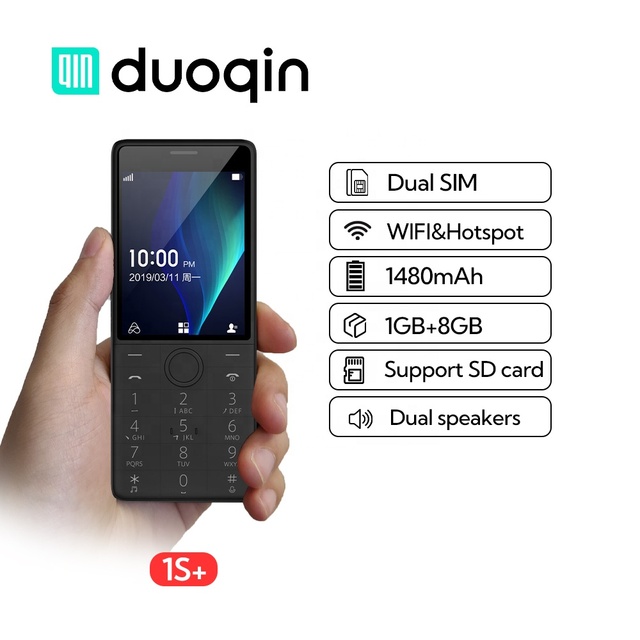Qin 1s+ MOCOR5 1GB+8GB 4G WIFI Dual SIM Card 2.8 Inch Multi-language 1480mAh DUOQIN 1S Plus Feature Phone