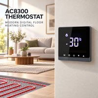 Système de contrôle intelligent programmable pour chauffage par le sol AC8300 TL43 AC9200 WiFi Tuya avec écran tactile pour chaudière électrique, à eau ou à gaz