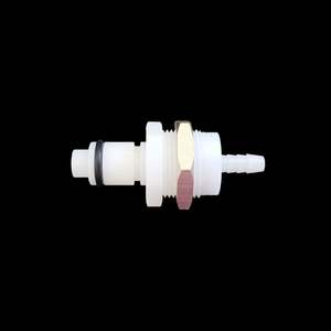 1/8 "1/4" 5/16 "3/8" raccord de queue de barbe de tuyau en plastique blanc noir POM connecteur de cloison à soupape mâle raccord à déconnexion rapide - Product Image 1