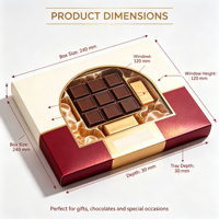 Boîte cadeau en papier personnalisée pour chocolats, emballage de luxe pour chocolats et bonbons de la Saint-Valentin