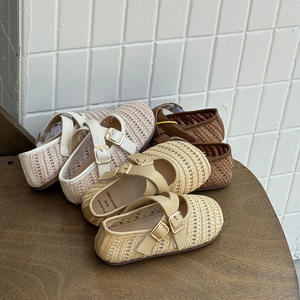 Sandalias Tejidas de Verano 2026 Estilo Mori para Niñas, Zapatos de Cuero con Suela Suave Tipo Mary Jane para Niñas - Product Image 3