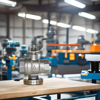 Vanne à boisseau sphérique manuelle en acier inoxydable usinée CNC personnalisable DN25 pour connexions de conduites de gaz et d'eau DN25