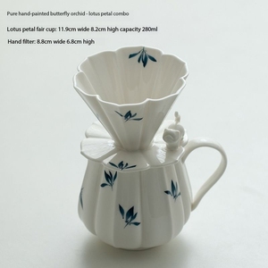 R2505-333Modern Vintage Phalaenopsis porcelaine <span class=keywords><strong>café</strong></span> filtre tasse ensemble peint à la main durable maison <span class=keywords><strong>Café</strong></span> utiliser tasse à <span class=keywords><strong>café</strong></span> en céramique - Product Image 5