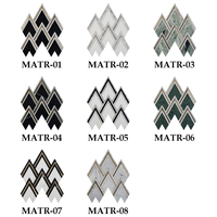 Carrelage mural hexagonal pour salle de bain 30x30cm en marbre noir et blanc