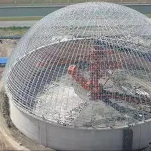 Alta calidad precio bajo hermosa forma circular techo de cristal centro comercial estructura de acero cúpula