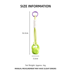 <span class=keywords><strong>Llavero</strong></span> de fitness con forma de Kettlebell y Mancuerna, hecho a mano con cuerda trenzada, accesorio colgante para bolso de gimnasio, estilo Macaron, deportivo, para llaves de coche - Product Image 6