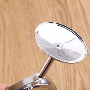 Unionpromo Grossissement 10x Miroir de maquillage simple face en acier inoxydable Forme personnalisée Pieds Miroir debout en métal inoxydable - Product Image 6