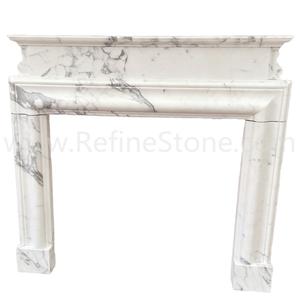 Montatura premio del camino di marmo bianco di Arabescato, progettazione squisita per gli interni di lusso - Product Image 6
