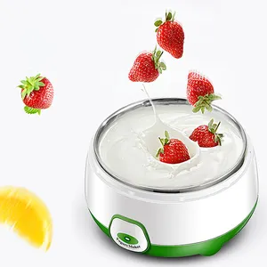 Máquina compacta de acero inoxidable para hacer Yogurt griego, recipiente con Control de temperatura constante