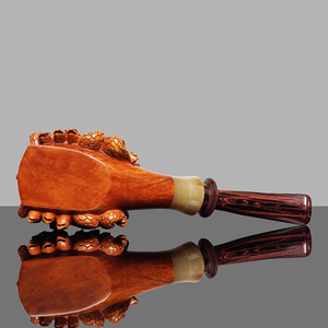 Hand Carved Briarwood Pipe Medusa Snake Woman Design Antique Style Solid Wood Filter Tobacco Pipe Smoking Accessory - Product Image 2