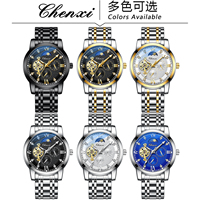 Nouvelle montre automatique de luxe pour homme, étanche, en acier inoxydable, avec phases de lune, lumineuse, mécanique, pour affaires et mode
