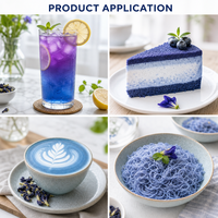 Poudre de fleur de pois papillon, ingrédient alimentaire antioxydant, extrait de matcha bleu pur en vrac, pour recettes DIY, végétalien, sans produits laitiers