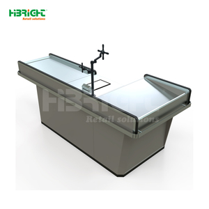 Abu-abu toko, toko kelontong kasir Supermarket dengan Desktop berdiri - Product Image 1