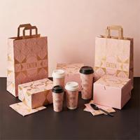 Boîtes à pâtisserie en papier or rose de qualité alimentaire, boîtes de luxe pour macarons, pâtisserie, mochi, beignets, brownies, emballages avec sacs en papier