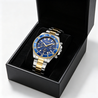 Jam Tangan Pria Sport Mewah Merk Ternama Bahan Stainless Steel Model Terbaru Laris Manis, Quartz Multifungsi
