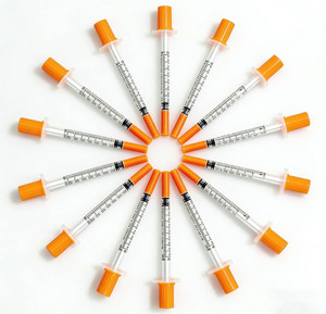 מארז מזרקי אינסולינה 1ml, 0.5ml, 0.3ml U100 עם מחט קבועה, מארז 1ml, מזרק אינסולינה 31 <span class=keywords><strong>Gauge</strong></span> 8mm, מתאים לשימוש בבעלי חיים - Product Image 3