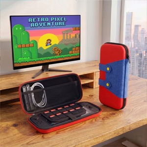กระเป๋าใส่ <span class=keywords><strong>Nintendo</strong></span> <span class=keywords><strong>Switch</strong></span> 2 แบบแข็ง EVA กันกระแทก กันน้ำ พร้อมช่องใส่ตลับเกม 10 ช่อง มีสินค้าในสต็อก - Product Image 6