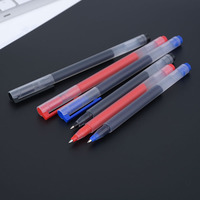 Pulpen Gel Promosi Grosir Kapasitas Besar Logo Kustom Plastik ABS Tinta Merah Hitam Biru