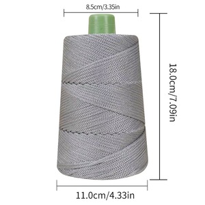 Fil Frais Tressé en Soie Glacée, Fil à Tricoter à la Main DIY pour Sac, Coussin et Couverture, Laine Épaisse et Brillante Creuse - Product Image 5