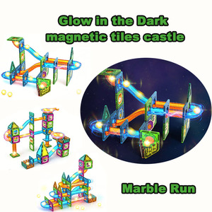 EPT Bestseller Plastik Magnetische Bausteine Murmelbahn Set Leuchtet im Dunkeln Mehrteiliges Berühmte Gebäude-Set STEM Lernspielzeug für Kinder - Product Image 2